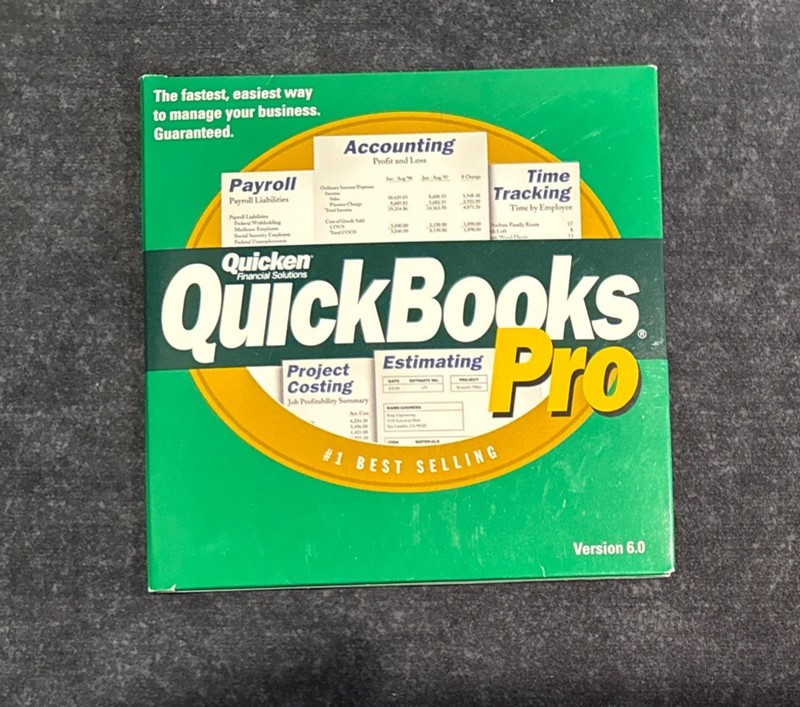 Quickbooks Pro 1998 Version 6.0 Windows 95/98 Quicken Software! ~ Fast Shipping!