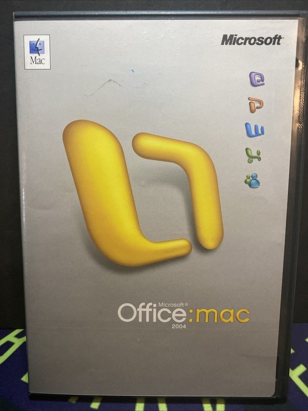 Microsoft Office Mac 2004 Disc w/ Key, Manual and Case D3