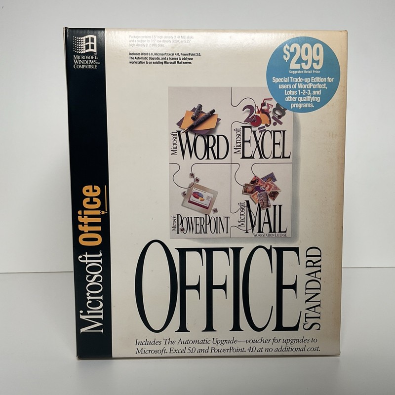 Vintage Microsoft Office Standard Special Trade-up Edition – Open Box
