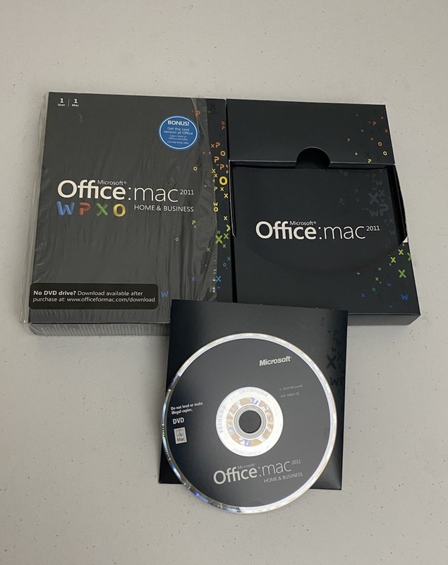Microsoft Office Mac 2011 Home & Business DVD Commercial Suite English 1 Device