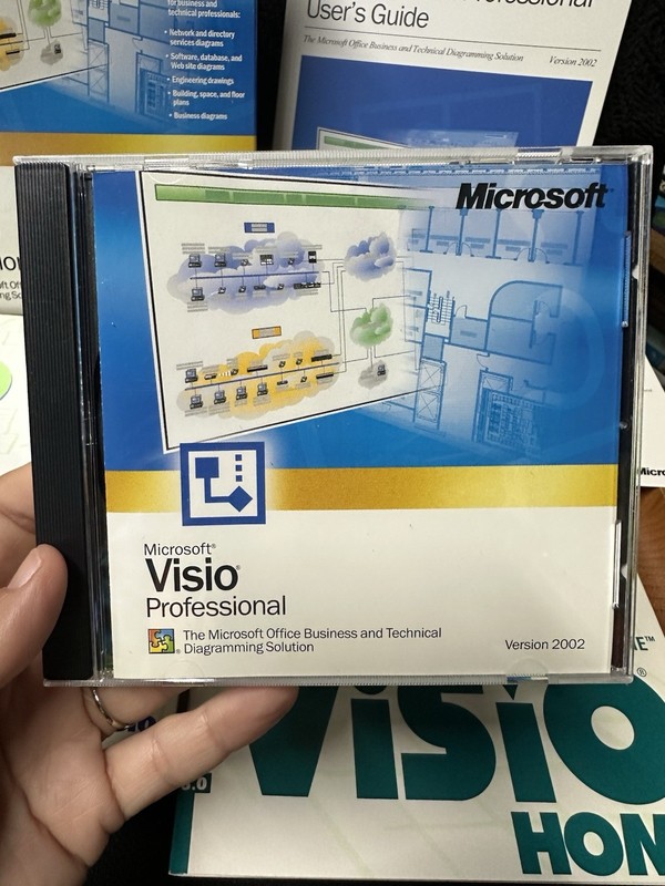 VINTAGE - Microsoft Visio Professional Version 2002 -Big Box Software PC Windows gallery