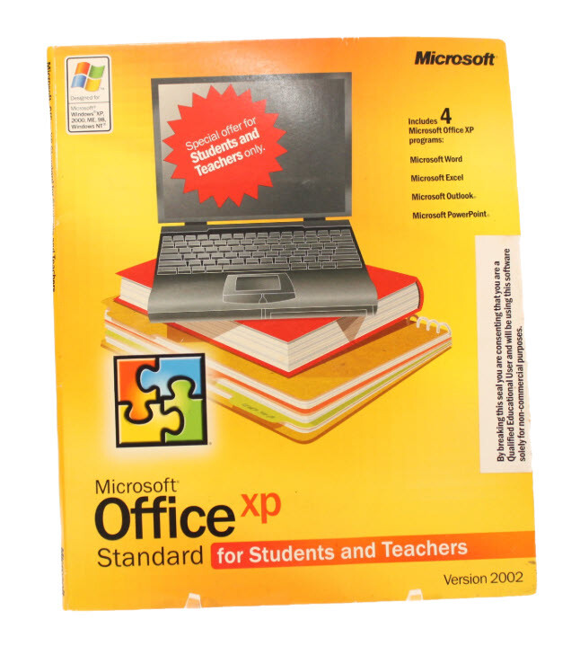 Microsoft Office XP Standard for Students and Teachers v2002 for Windows w/Key