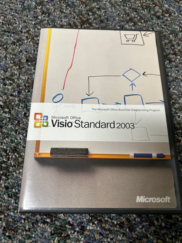 Microsoft Office Visio Standard 2003 w/ Product Key Code & Instruction Booklet
