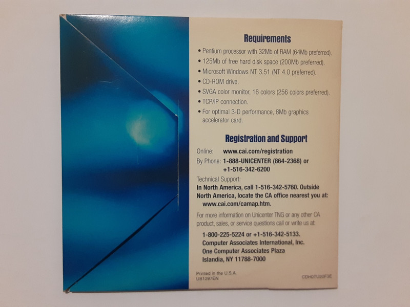 Total Enterprise Management Unicenter TNG Framework CD software 2.01 1997 gallery