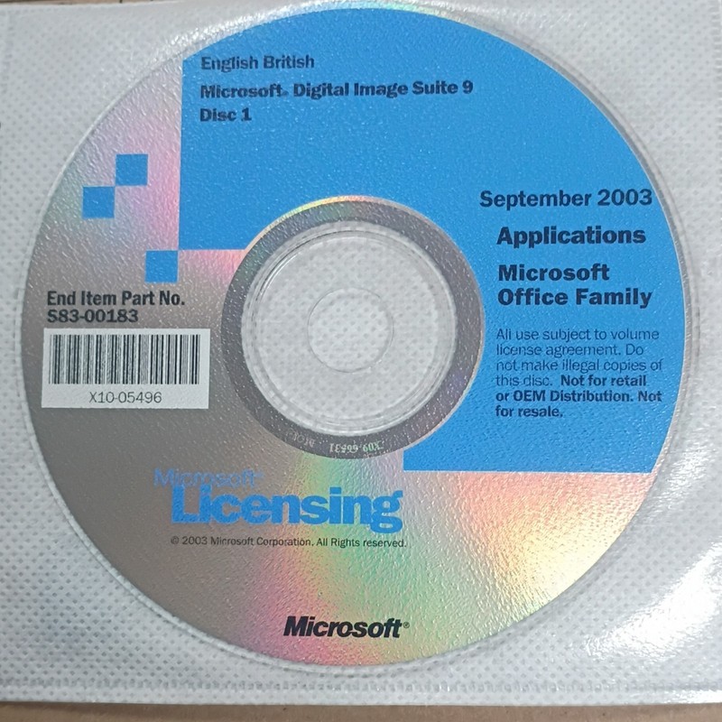Microsoft Digital Image Suite 9 Office Software Suite CD S83-00073 S83-00183 gallery