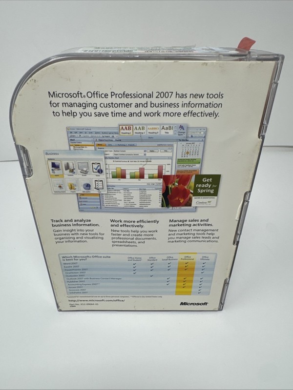 Microsoft Office Professional 2007 Upgrade Complete Windows Software w/Key gallery