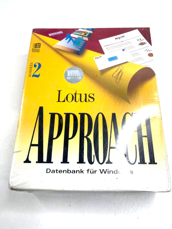 Lotus Approach Version 2.1 Database for Windows 3.5” Floppy Disks New