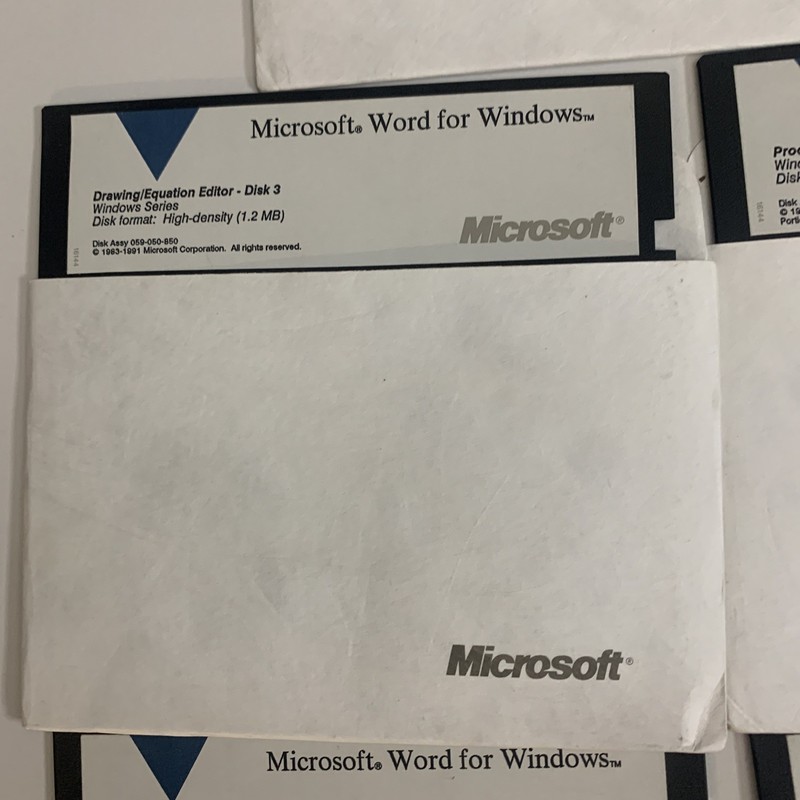 Microsoft Word For Windows Version 2.0 1991 5.25" Floppy Discs gallery