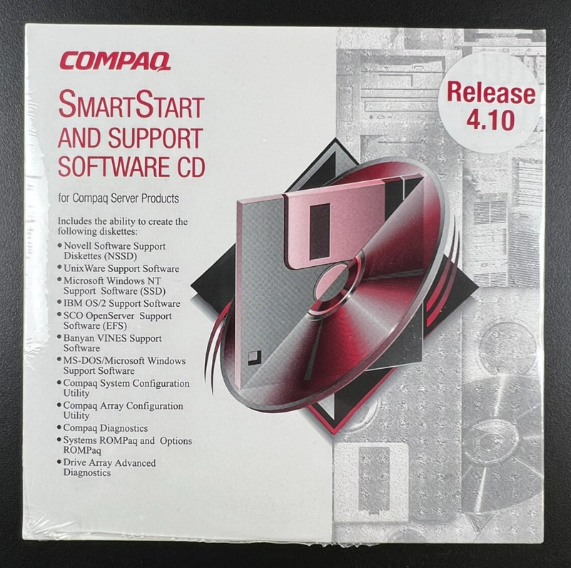 Compaq SmartStart and Support Software CD Release 4.10 P/N: 196067-045