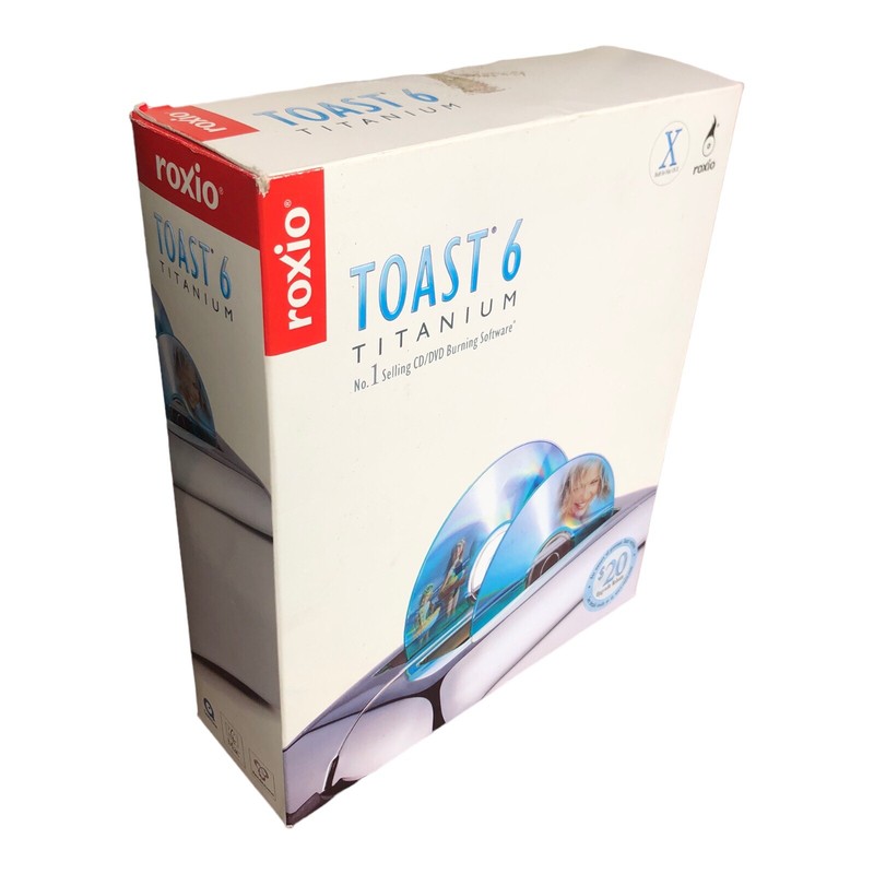 ROXIO TOAST 6 TITANIUM CD/DVD BACKUP SOFTWARE (JMS9) TC Vintage Max OS X PC gallery