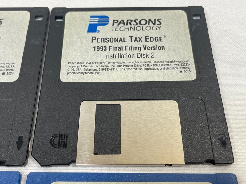 Vintage 1993 Parsons Technology Software State & Personal Tax Edge 3.5" Floppy 4 gallery