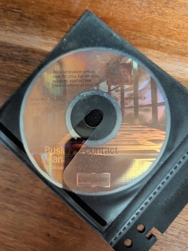 Replacement Microsoft Office Business Contact Manager 2003 (single disc only)