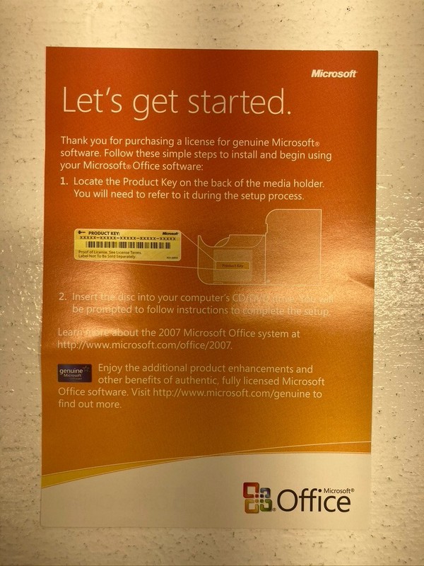Microsoft Office 2007 Home and Student CD and Case With Activation Code Inside gallery