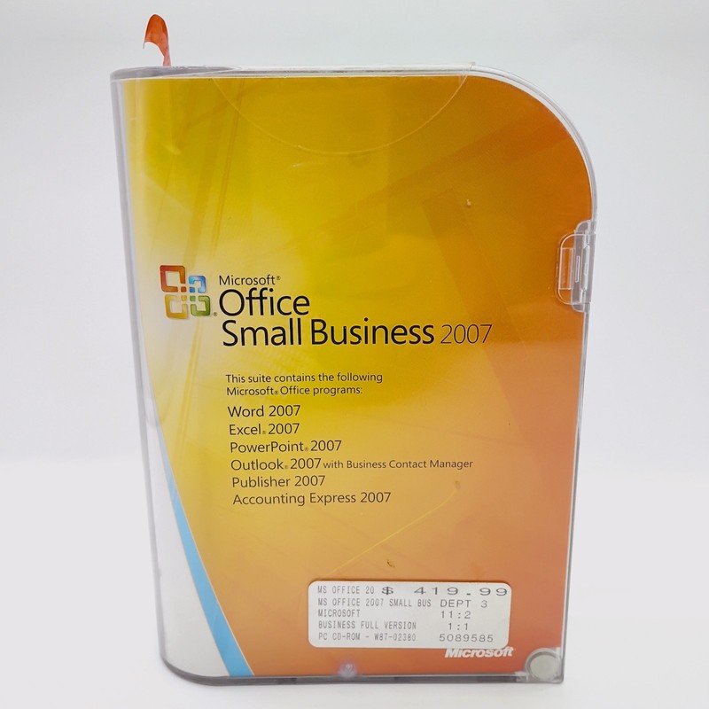 Microsoft Office Small Business 2007 (Windows PC) 2 PCs, NEW SEALED Fast Ship