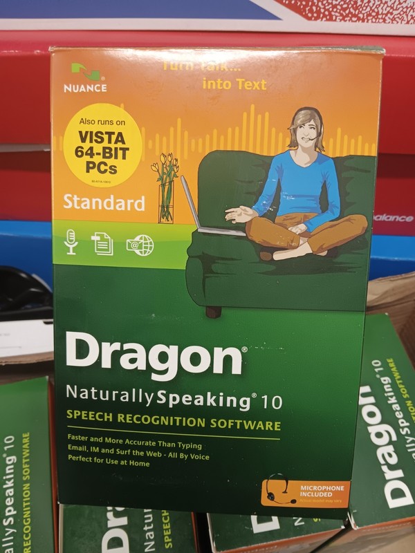 Nuance Dragon NaturallySpeaking 10 Standard Speech Recognition Windows Vista 64…