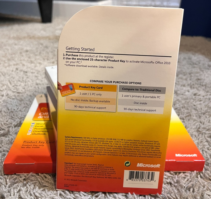 MICROSOFT Office Home and Business 2010 Product Key Card Only gallery
