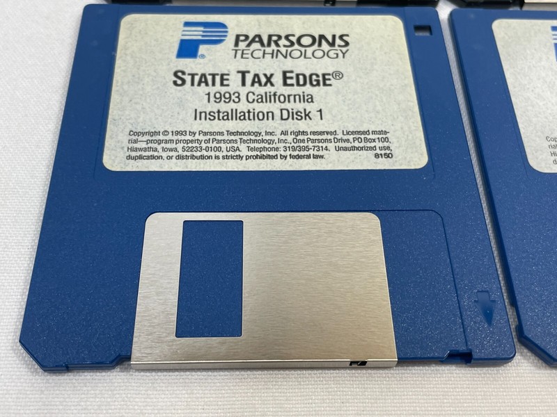 Vintage 1993 Parsons Technology Software State & Personal Tax Edge 3.5" Floppy 4 gallery