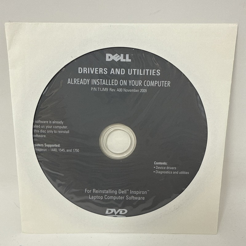 Dell Drivers and Utilities Reinstallation DVD for Inspiron 1440 1545 1750 NEW