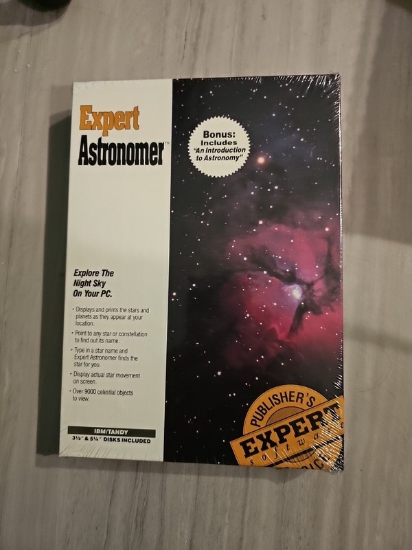 Brand New Expert Astronomer Bundle PC Software IBM/Tandy 3.5″ & 5.25″ Disk