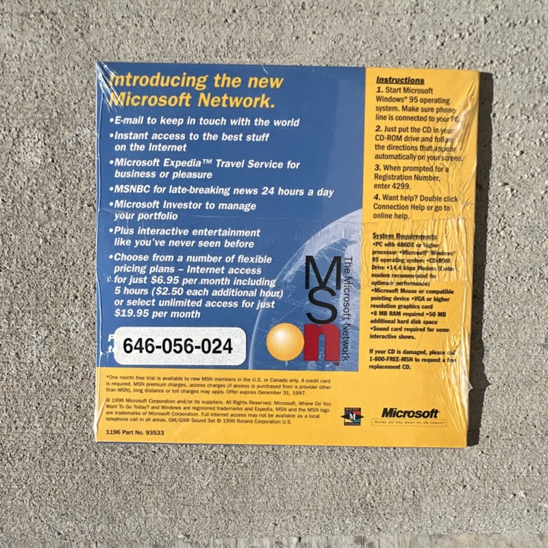 Microsoft Network Bonus CD-ROM for Office 97 Windows 95 CD 646-056-024 93533 gallery