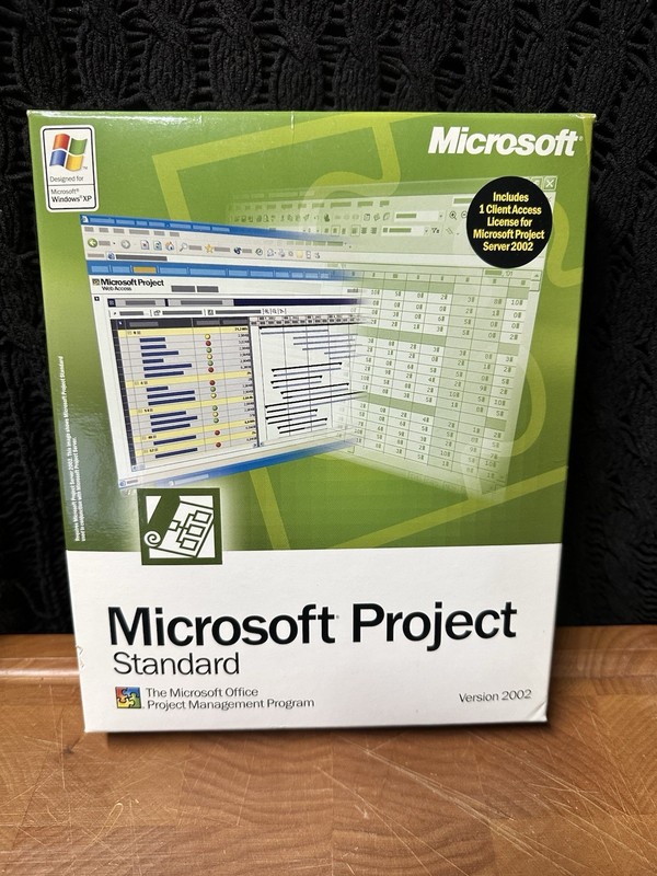 VINTAGE: Microsoft Project Standard 2002 - Complete Package - Big Box - CD gallery