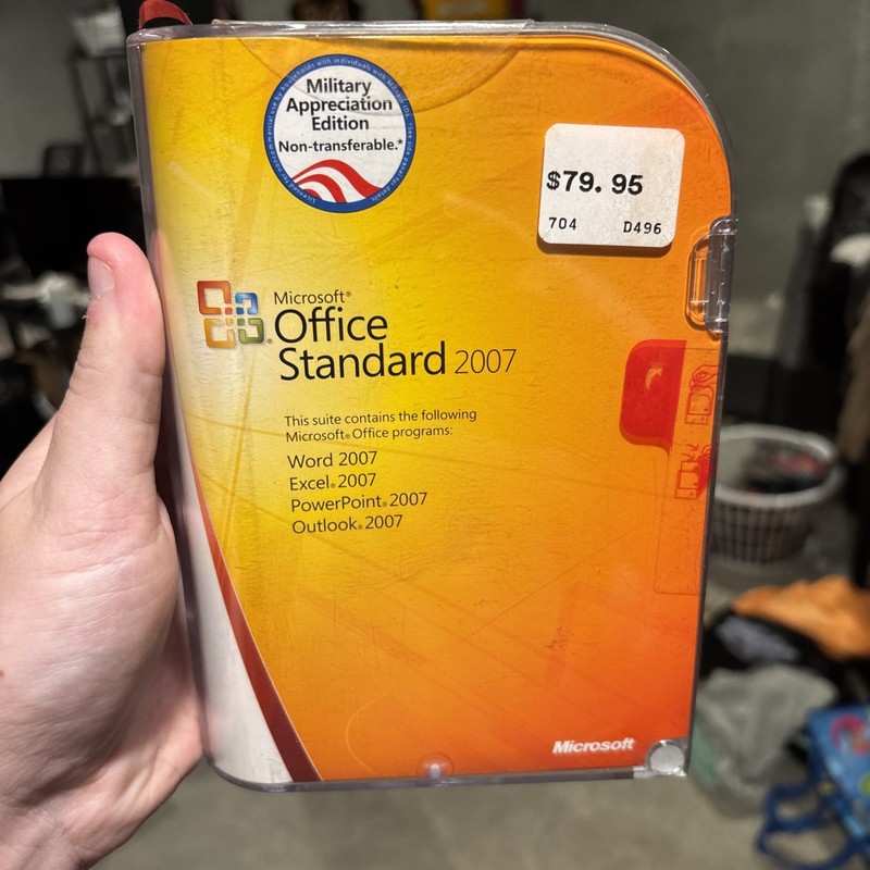 Microsoft Office Standard 2007 Military Edition W/ Product Key & COA -NEW SEALED