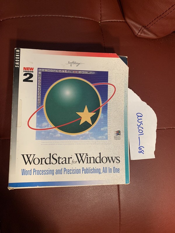 RARE WORD PROCESSING SOFTWARE WORDSTAR V.2 FOR WINDOWS microcomputers MS-DOS gallery