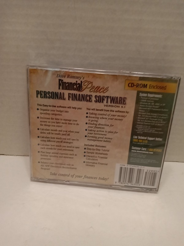 Dave Ramsey's Financial Peace Personal Finance Software CD-ROM Version 5.1 New gallery
