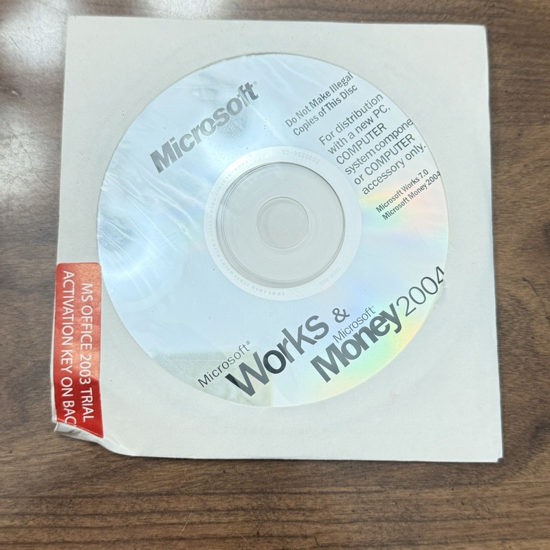 Sealed Microsoft 2005 Works 8 & Money With Office S&T 2003 Trial P/N: X11-45456