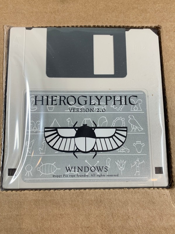 1997 P22 Foundry Hieroglyphic Computer Font Version 2.0 Windows 3.1 or Later gallery