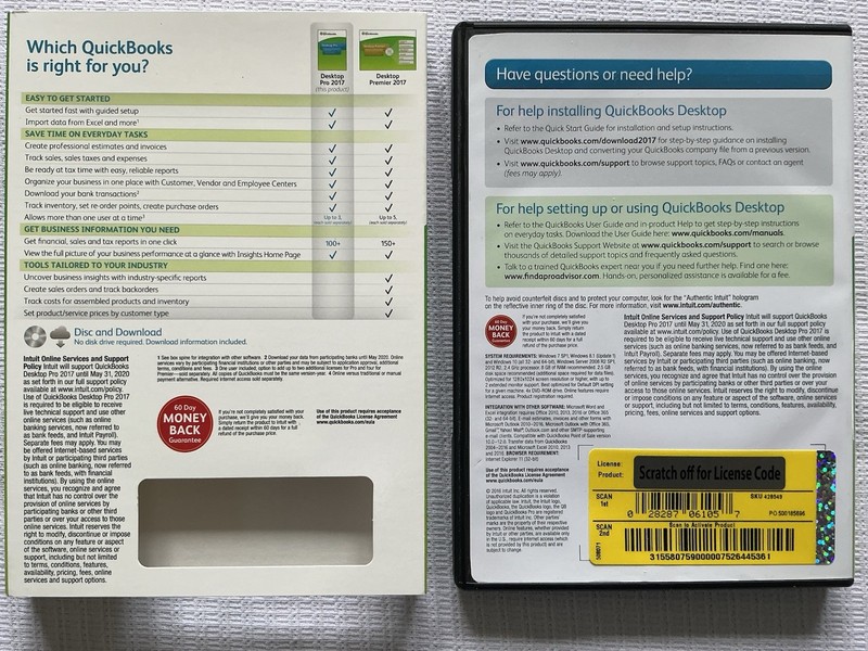 Intuit QuickBooks Desktop Pro 2017 Retail Accounting UNSCRATCHED LICENSE CODE gallery