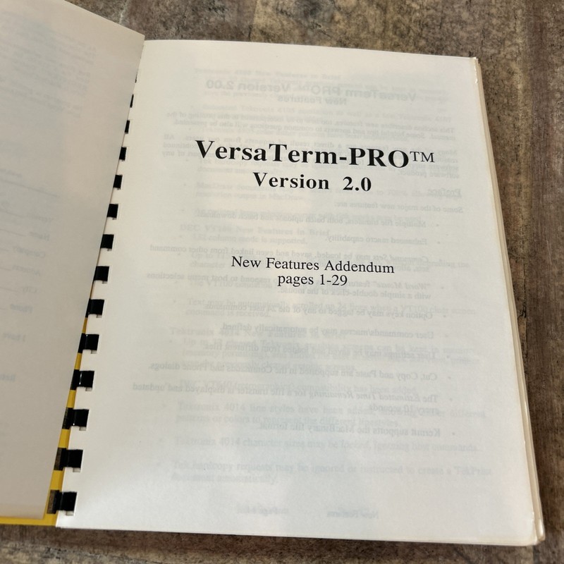 Rare 1985 Versa Term Pro Book with Two Disks Software for Apple gallery