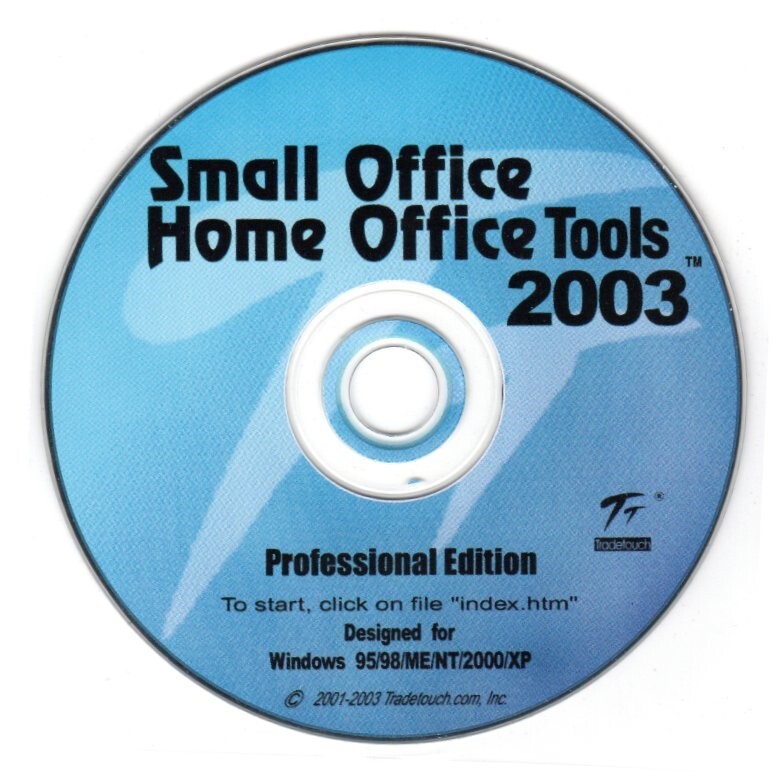 Small Office Home Office Tools 2003 Pro CD-ROM for Windows – NEW in SLEEVE