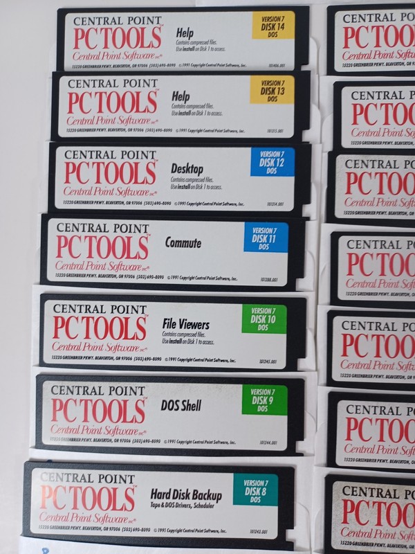 Central Point PC Tools Version 7 for DOS (15) 5.25" Disks Vintage gallery
