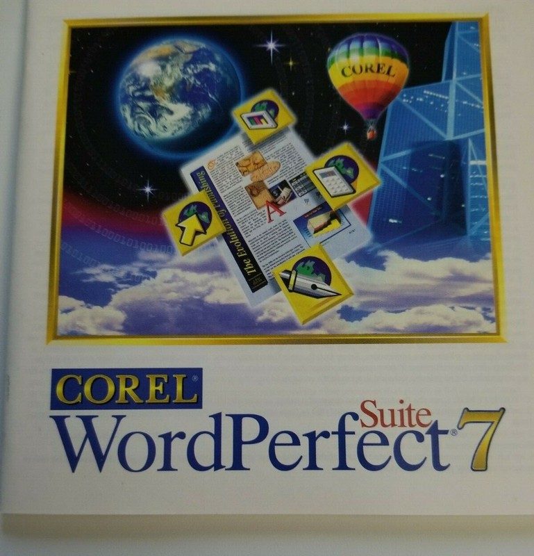 Corel WordPerfect Suite 7 Windows CD Complete with Manual. ~Mint~. gallery