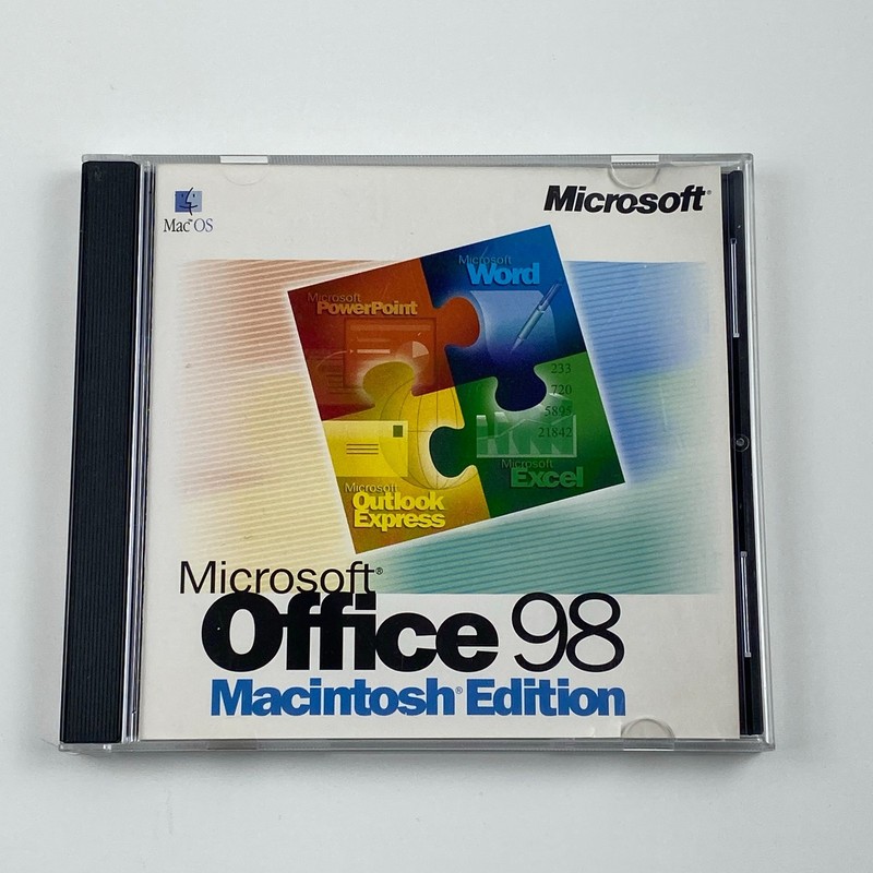 Microsoft Office 98 Macintosh Edition (CD, 1998) | Word, Excel, PowerPoint