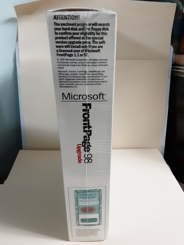 Microsoft Frontpage 98 UPGRADE _ CD-ROM_Retail Box gallery