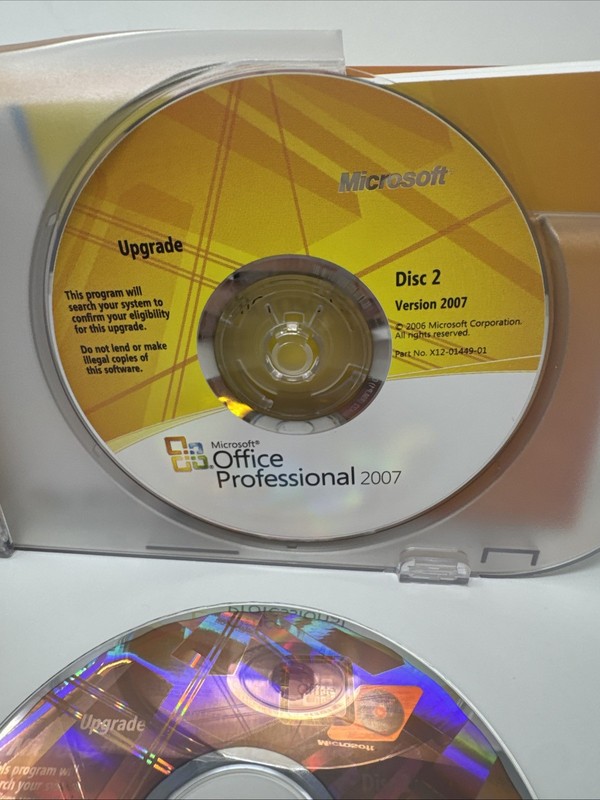 Microsoft Office Professional 2007 Upgrade Complete Windows Software w/Key gallery
