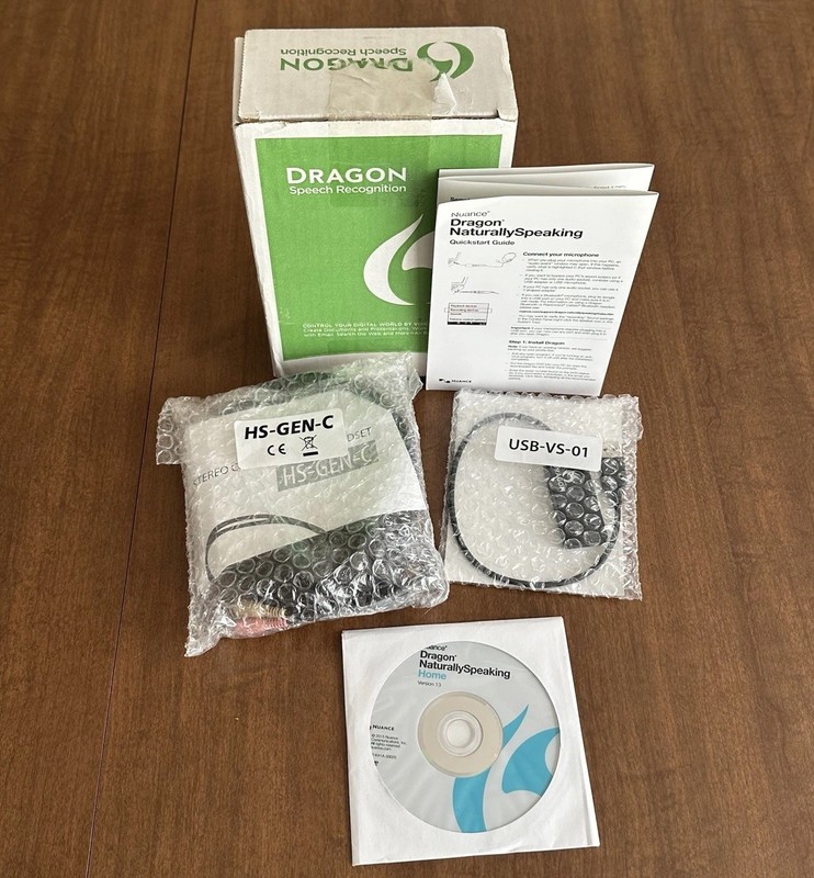 Nuance Dragon Naturally Speaking 13 Home Speech Recognition Software w/USB Adapt
