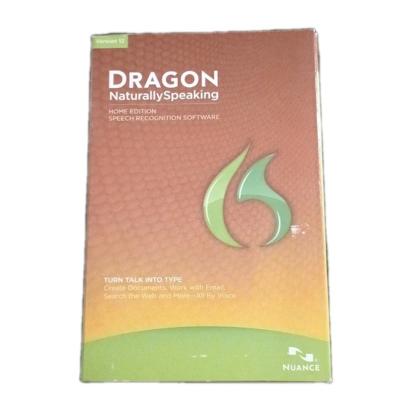Dragon Naturally Speaking Home Version 12 Speech Recognition Software w Head Set