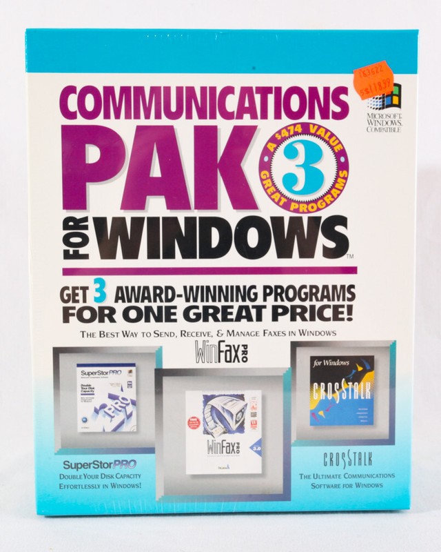 Communications Pak for Windows, Sealed (SuperStor Pro, WinFax Pro, Crosstalk)