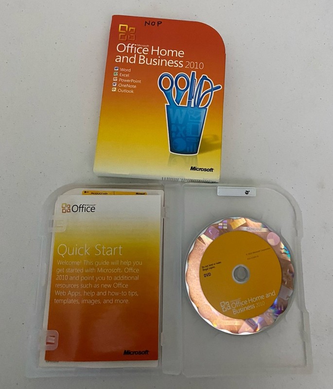 Microsoft Office Home and Business 2010 Software Disc DVD & Product Key