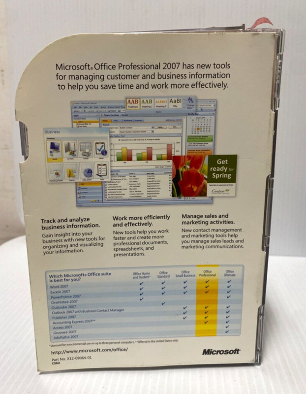 BRAND NEW - Microsoft Office Professional Pro 2007 Software Genuine Upgrade gallery