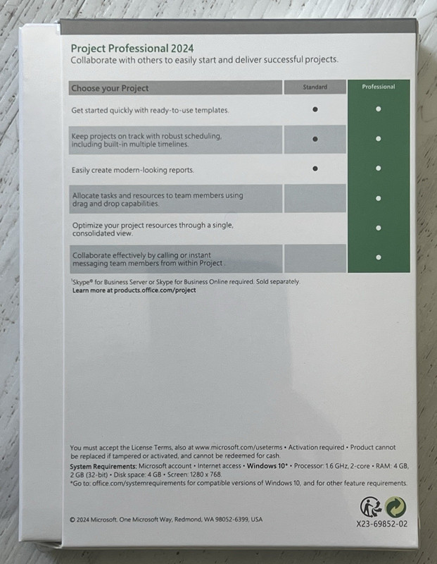 Microsoft Project 2024 Professional USB Kit & Key | Sealed - 1 PC Lifetime gallery