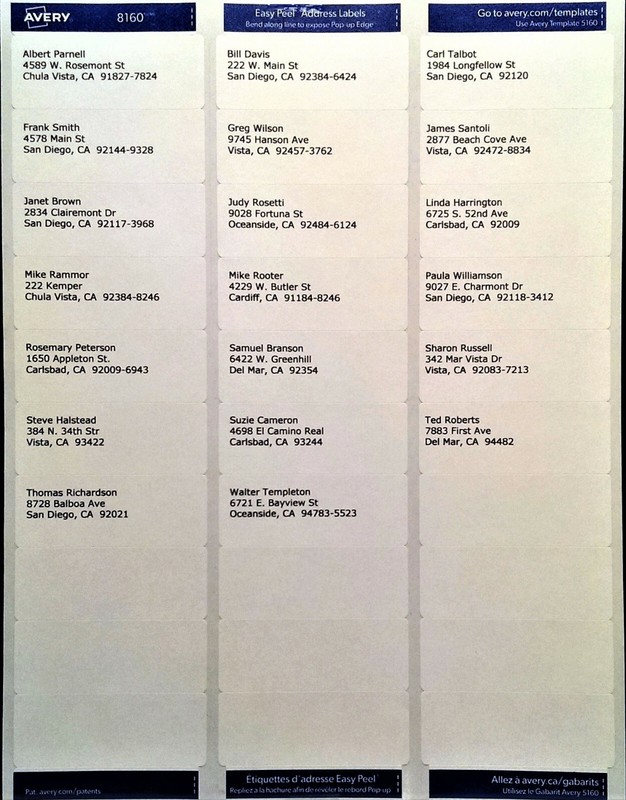 Software prints mailing labels! Mail greeting cards. Contacts file Address book gallery