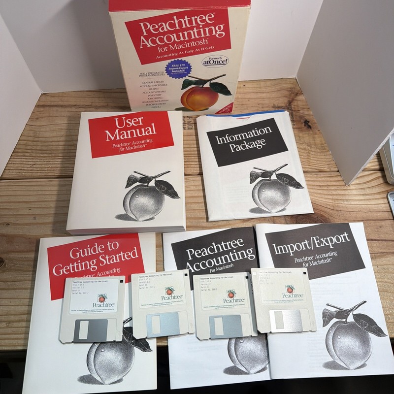 Peachtree Accounting For Macintosh 2.0 From 1993 Vintage
