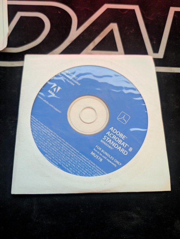 Adobe Acrobat 8 Standard for Windows Disc and Serial Number