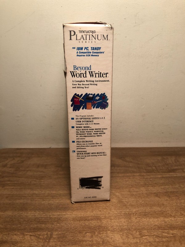 Timeworks Beyond Word Writer IBM PC Tandy 5.25" & 3.5" Disks New & Sealed gallery