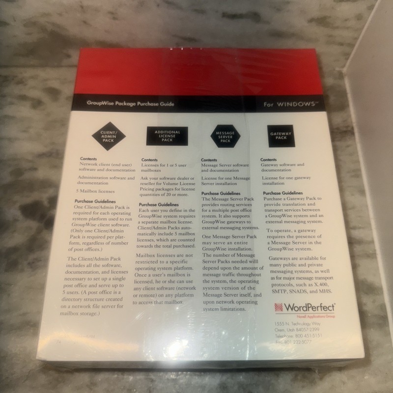 Vtg Novell Groupwise V 4.1 User's Guide GroupWare For Windows 1994 USA FAST SHIP gallery
