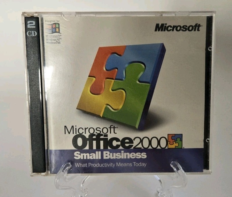 Microsoft Office 2000 Small Business Edition Retail CD Key Included Vintage